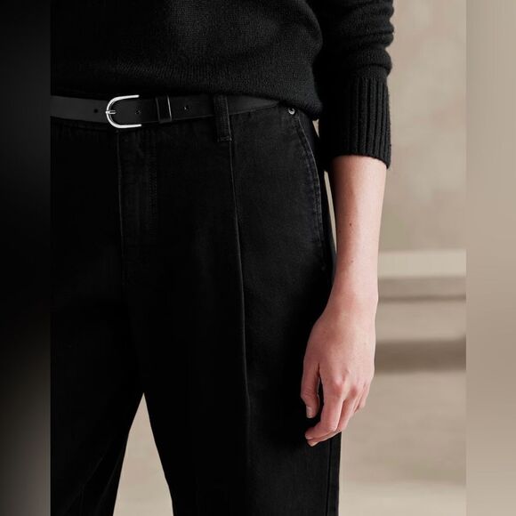 Banana Republic LUXE MID-RISE STRAIGHT JEANS Black Size 8 Retail $120 NWT - Picture 3 of 5